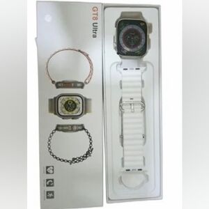 Brand New Stylish Titanium Case W/ White Band Smartwatch Series 8 Generic